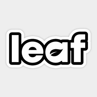 Leaf Wordmark Sticker